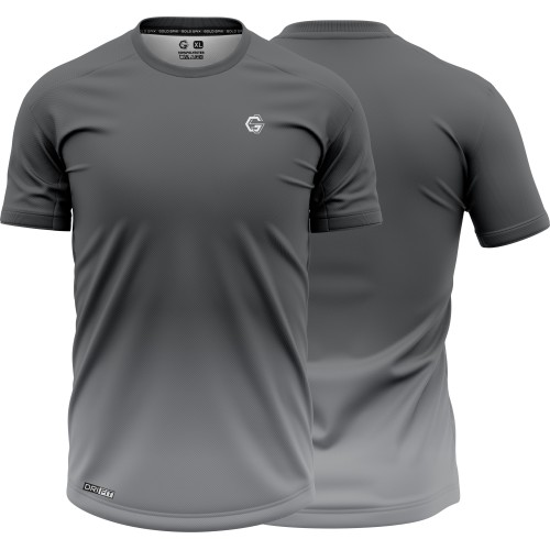 DARK LITE GREY FADE ACTIVE T-SHIRT